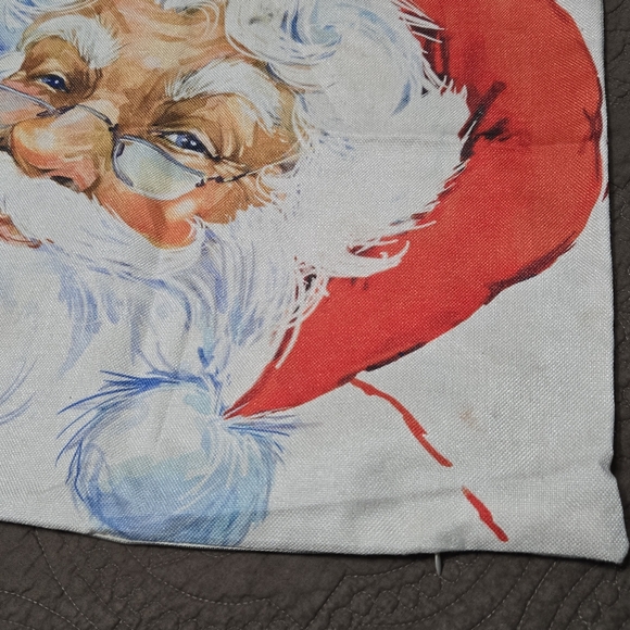 Santa Claus Whimsical Vintage Christmas Throw Pillow Cover Holiday Home Decor - Picture 3 of 9